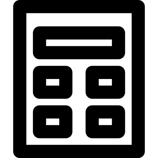 calculadora Basic Black Outline Ícone