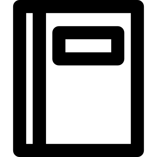 notizbuch Basic Black Outline icon