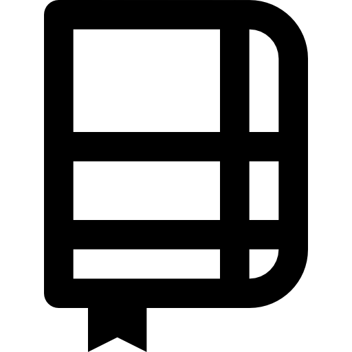 cuaderno Basic Black Outline icono