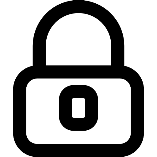 Lock Basic Black Outline icon