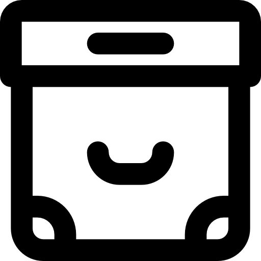 caja Basic Black Outline icono
