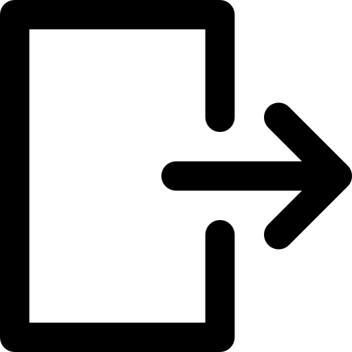 Exit Basic Black Outline icon