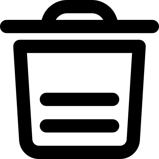 Trash Basic Black Outline icon