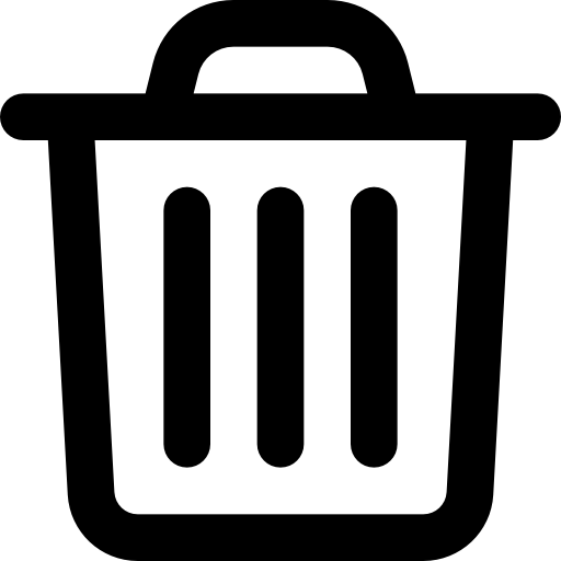 afval Basic Black Outline icoon