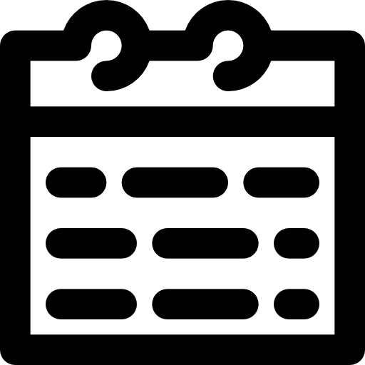 Calendar Basic Black Outline icon