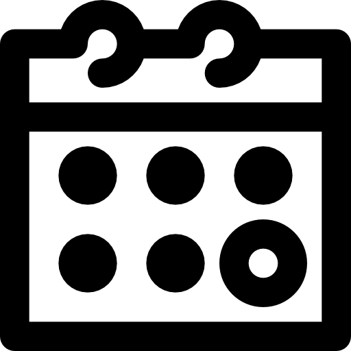 Calendar Basic Black Outline icon