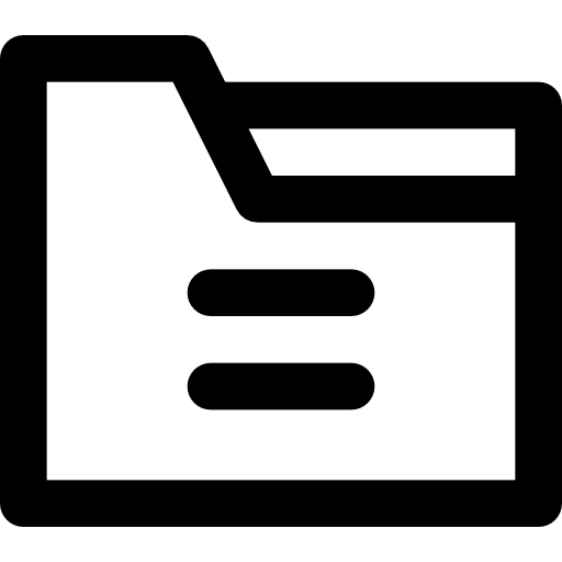 Folder Basic Black Outline icon