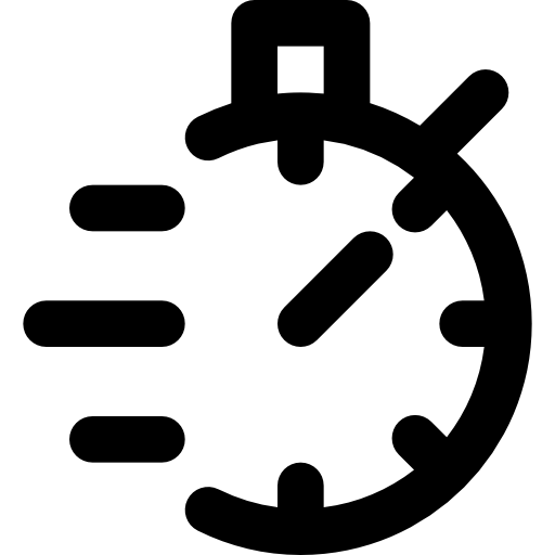 Stopclock Basic Black Outline icon