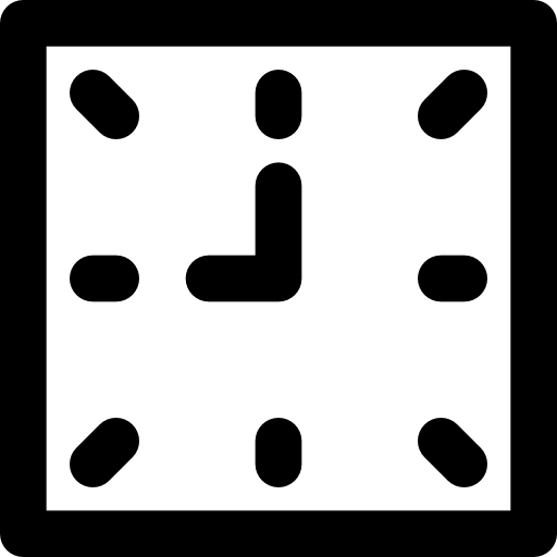 zegar Basic Black Outline ikona