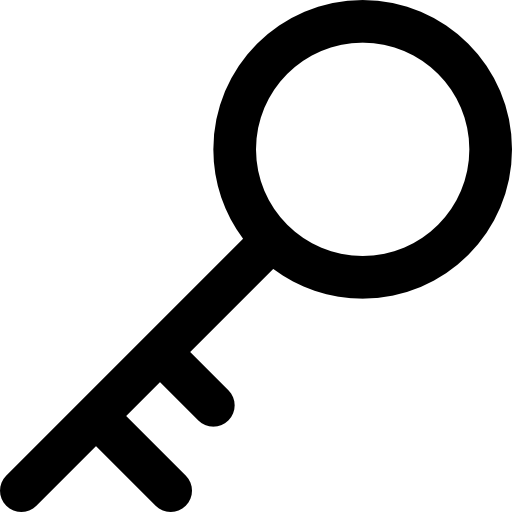Key Basic Black Outline icon