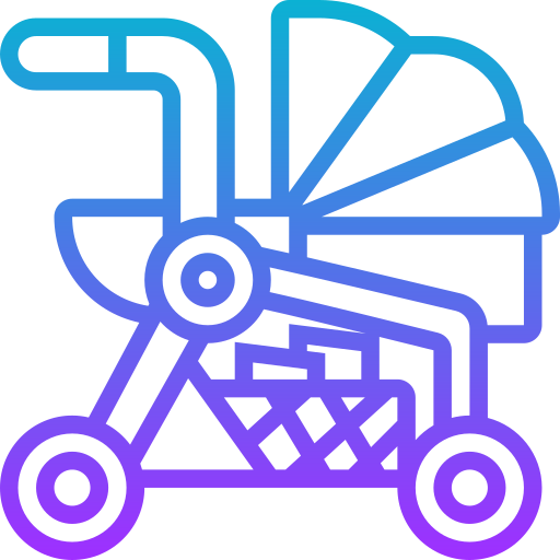 Baby stroller Meticulous Gradient icon