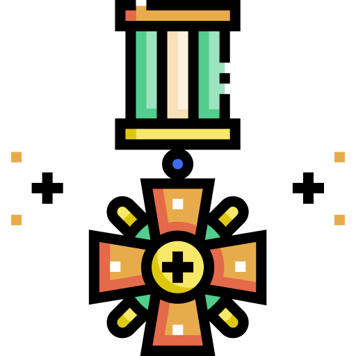 金メダル Detailed Straight Lineal color icon