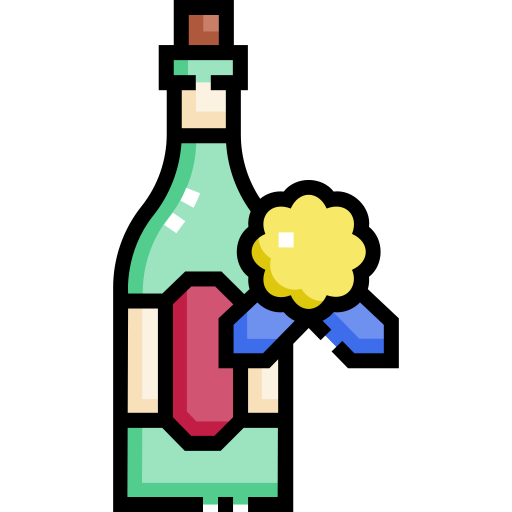 botella de vino Detailed Straight Lineal color icono