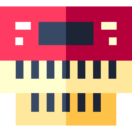 synthesizer Basic Straight Flat icoon