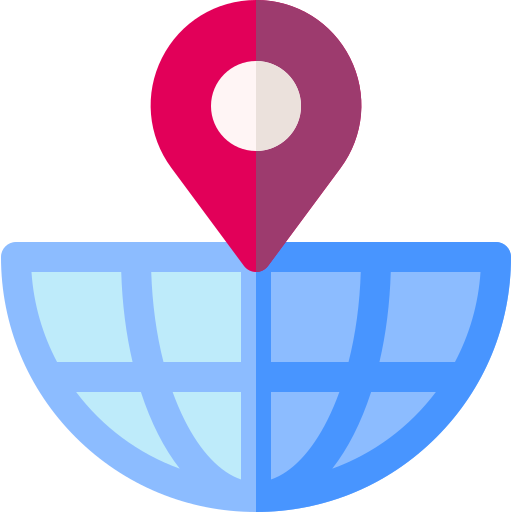 geolocalização Basic Rounded Flat Ícone