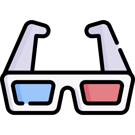 3d glasses Special Lineal color icon