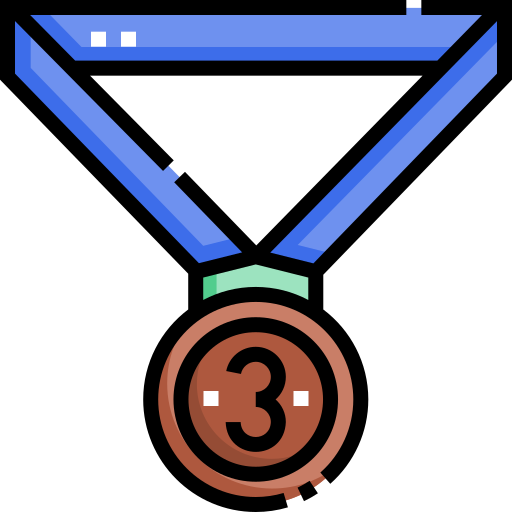 medaglia di bronzo Detailed Straight Lineal color icona