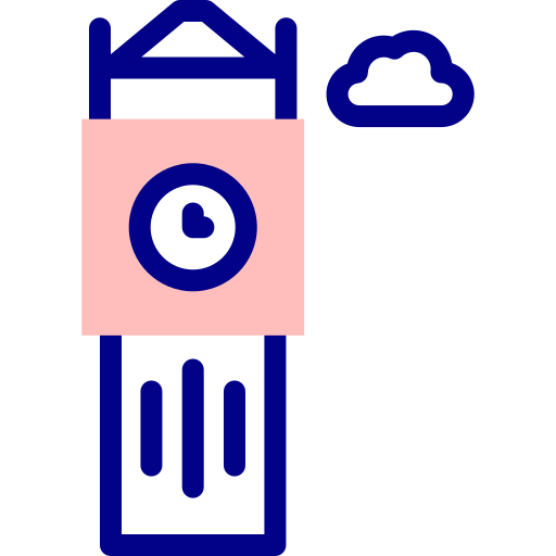 ビッグベン Detailed Mixed Lineal color icon