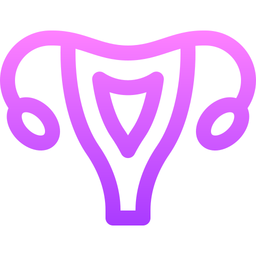 baarmoeder Basic Gradient Lineal color icoon