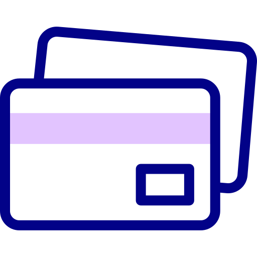 신용 카드 Detailed Mixed Lineal color icon