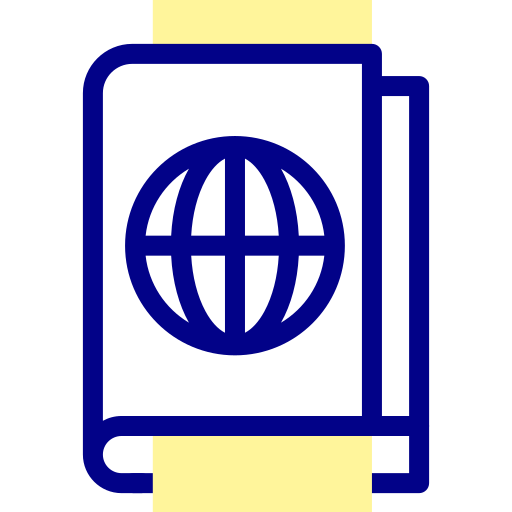 Заграничный пасспорт Detailed Mixed Lineal color иконка