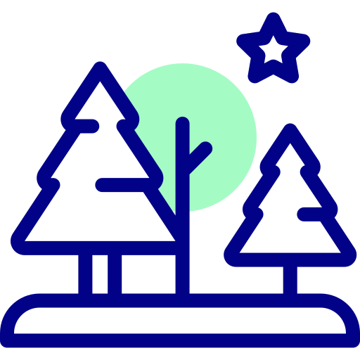 Forest Detailed Mixed Lineal color icon