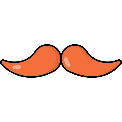 Moustache Generic Outline Color icon