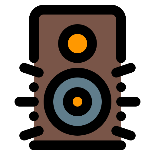 사운드 시스템 Generic Outline Color icon