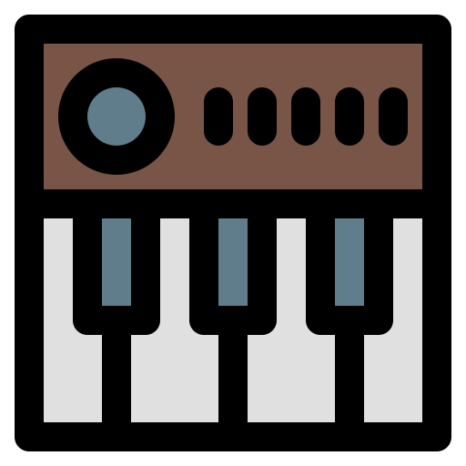piano electrico Generic Outline Color icono