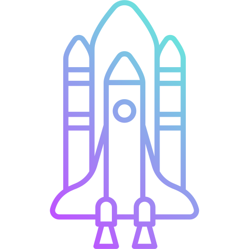 ruimteschip Generic Gradient icoon