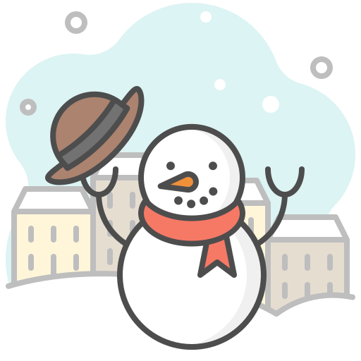 Snowman Generic Outline Color icon