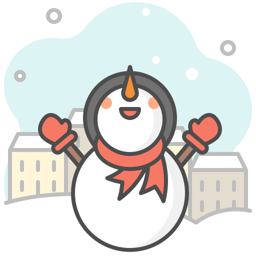 Snowman Generic Outline Color icon