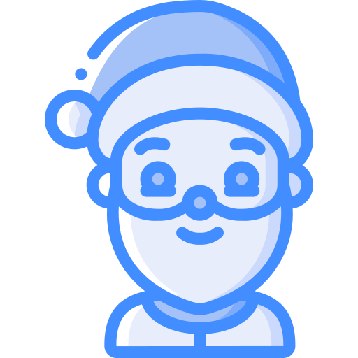 Santa claus Basic Miscellany Blue icon