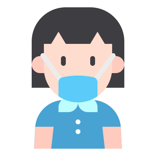 Girl Payungkead Flat icon