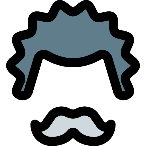 moustache Pixel Perfect Lineal Color Icône