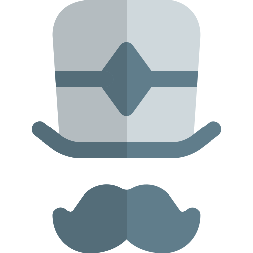 sombrero de copa Pixel Perfect Flat icono