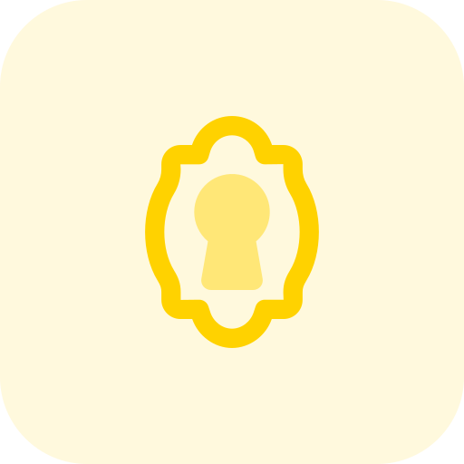 Keyhole Pixel Perfect Tritone icon