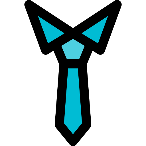 corbata Pixel Perfect Lineal Color icono