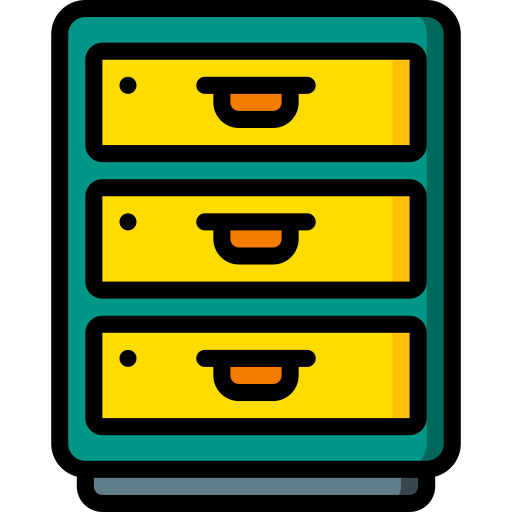 Filing cabinet Basic Miscellany Lineal Color icon