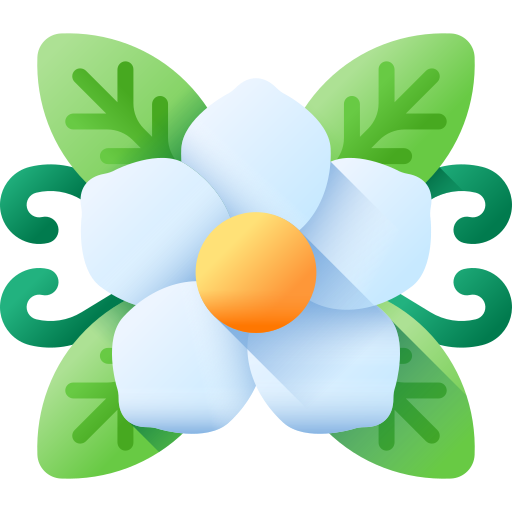 Floral design 3D Color icon
