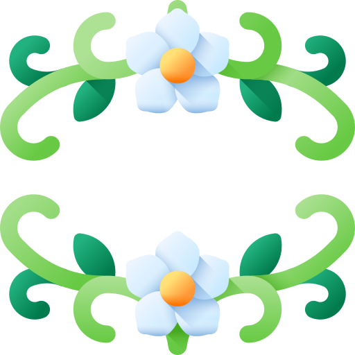 diseño floral 3D Color icono