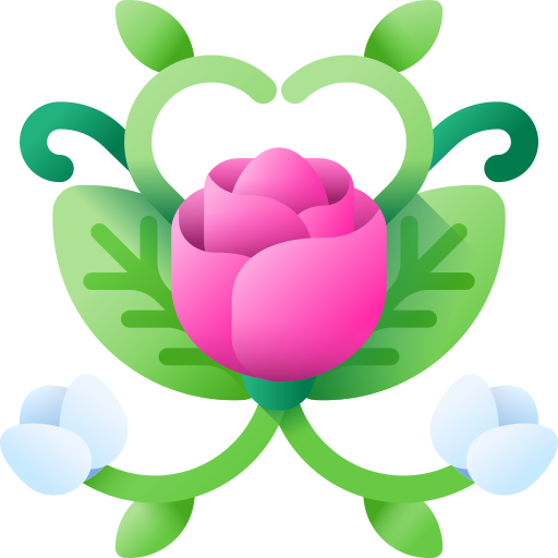 花のデザイン 3D Color icon