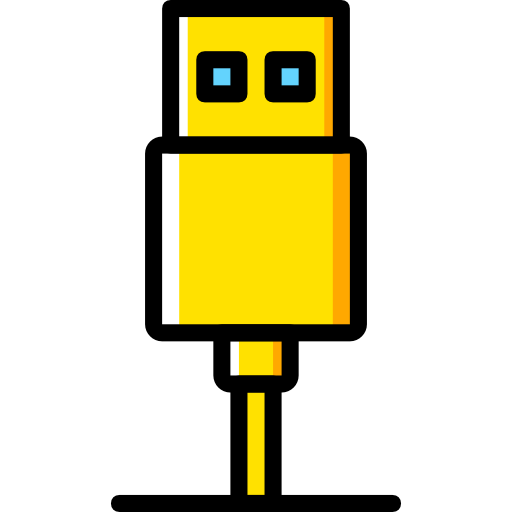 Usb cable Basic Miscellany Yellow icon