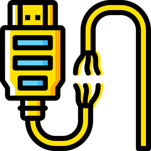 uszkodzony kabel Basic Miscellany Yellow ikona