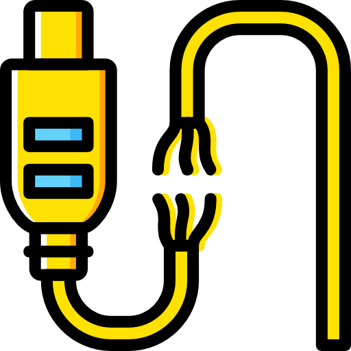 câble cassé Basic Miscellany Yellow Icône