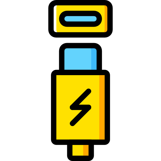 usb-kabel Basic Miscellany Yellow icoon