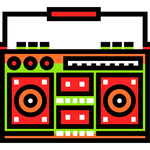 casete de radio Detailed Straight Lineal color icono