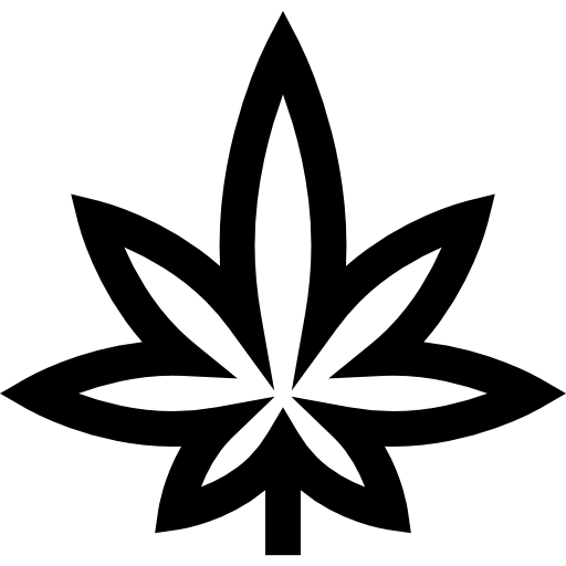 cannabis Basic Straight Lineal Icône
