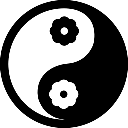 yin yang Basic Straight Filled ikona