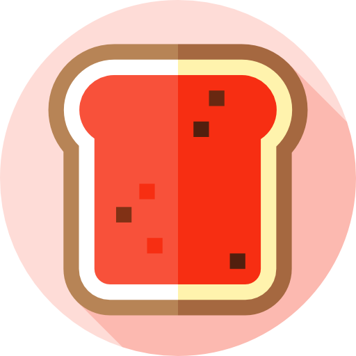 Toast Flat Circular Flat icon